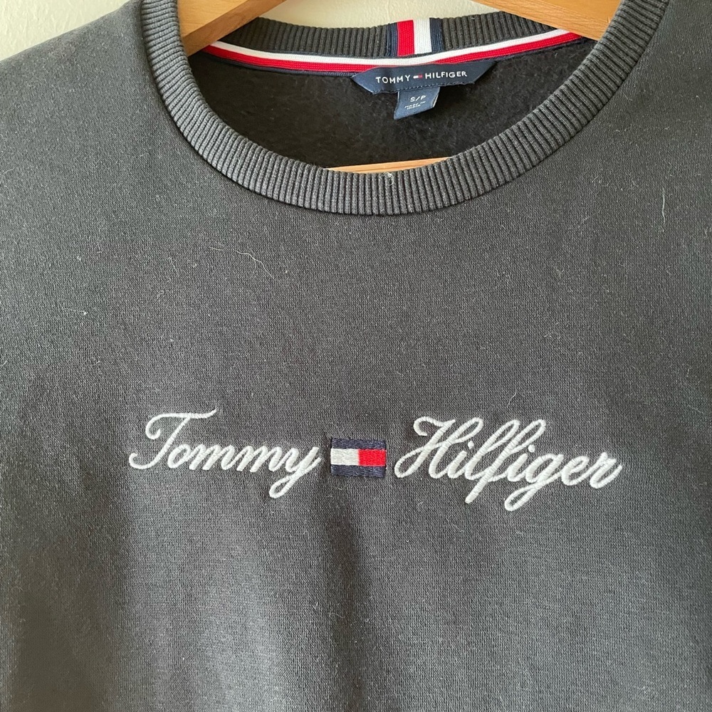 Tommy Hilfiger long black sweater dress-Black-Size S